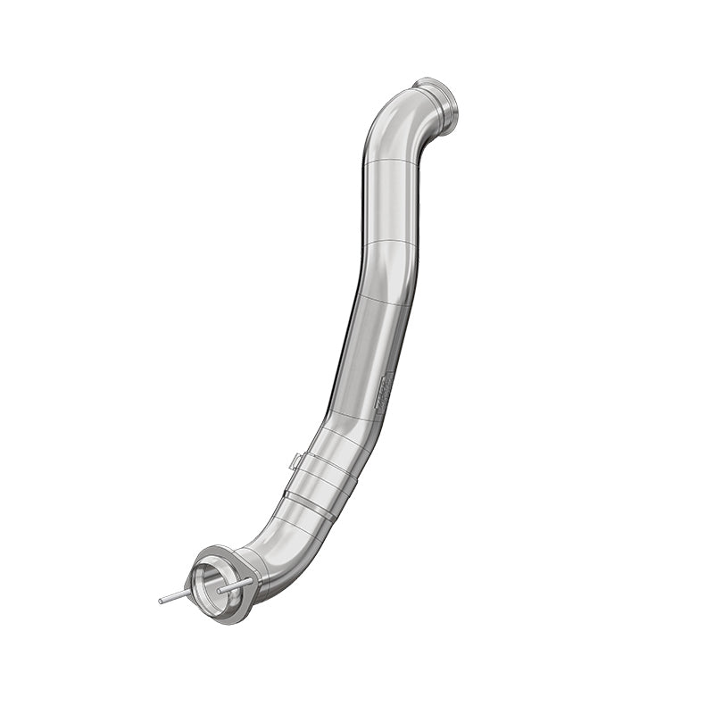 MBRP Armor Plus Smokers Turbo Down Pipe Exhaust System for Ford F-250 6.4L - 4 Inch Diameter, Angle Cut, T409 Stainless Steel