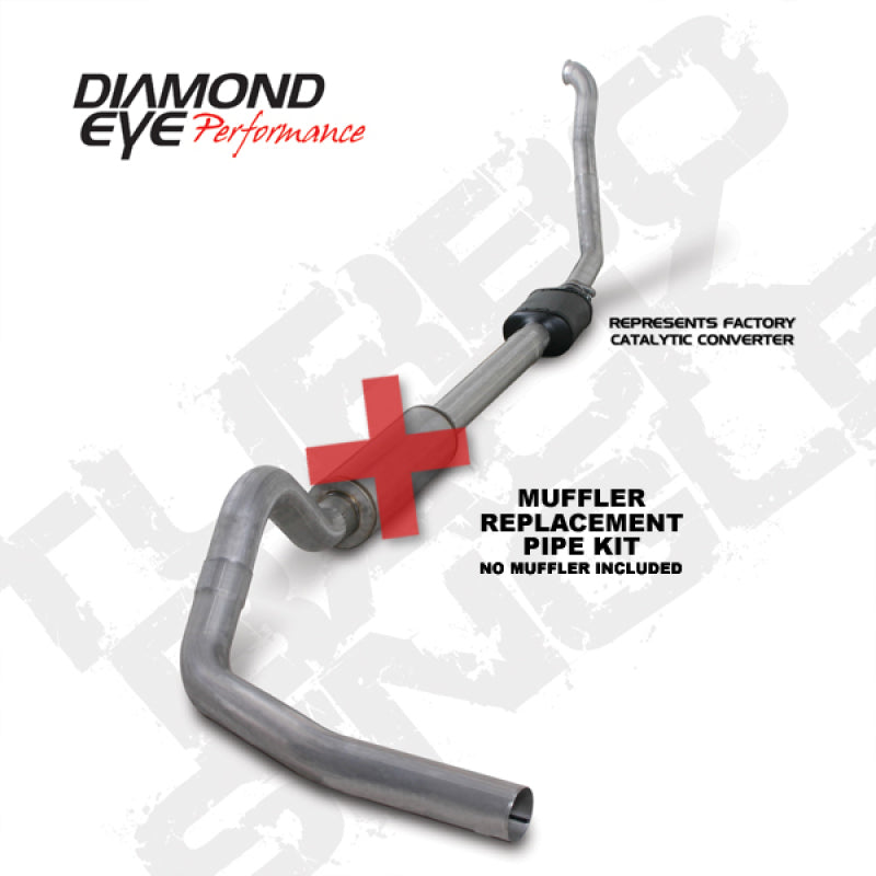 Diamond Eye Performance 4-Inch Mandrel Bypass Exhaust Pipe Kit for 1994-1997 Ford F-250/F-350 7.3L Power Stroke Diesel