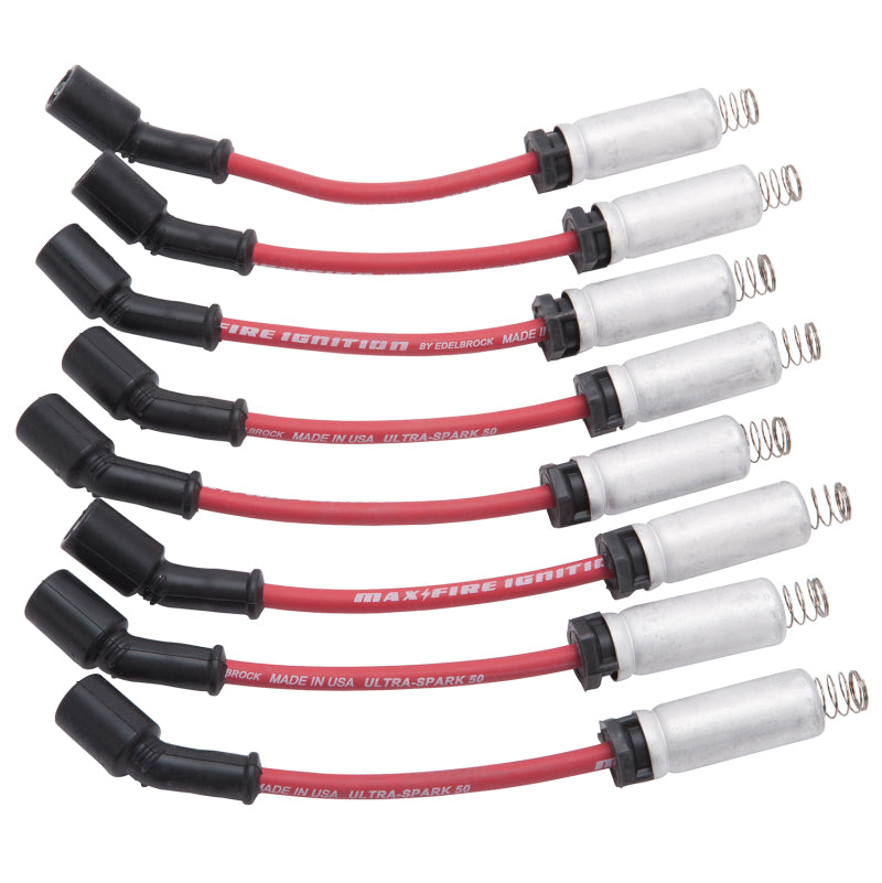 Edelbrock Max-Fire Ultra-Spark 50 Performance Spark Plug Wire Set for Chevrolet LS1 Engines