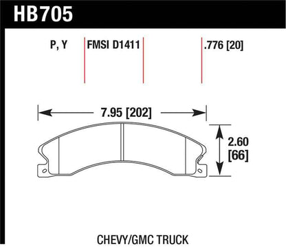 Hawk Chevy/GMC Express/Silverado/Savana/Sierra 15/25/35/4500 SuperDuty Rear LTS Brake Pads