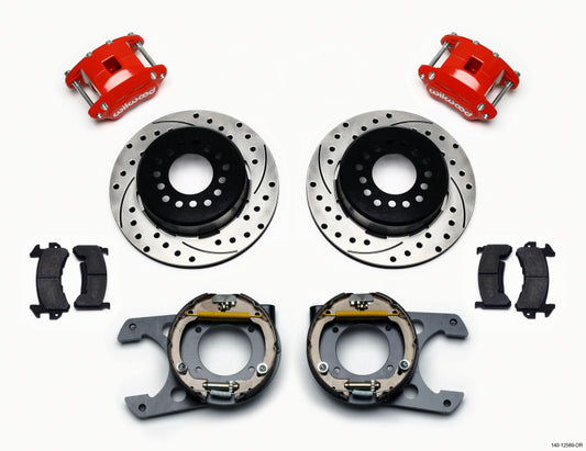 Wilwood D154 Pro-Series Rear Disc Brake Kit for Chevrolet C10 and GMC C15 - 12.19-inch Drilled Rotors, Dual Piston Calipers