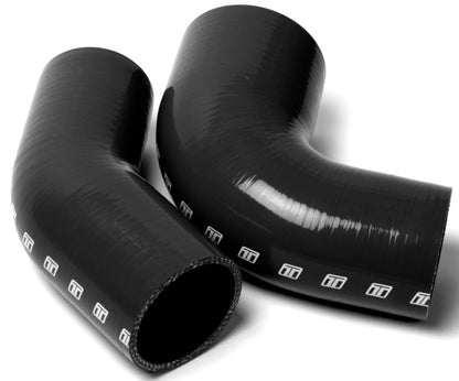 Turbosmart 90 Degree Silicon Reducer Elbow 2.00in to 2.50in - Black