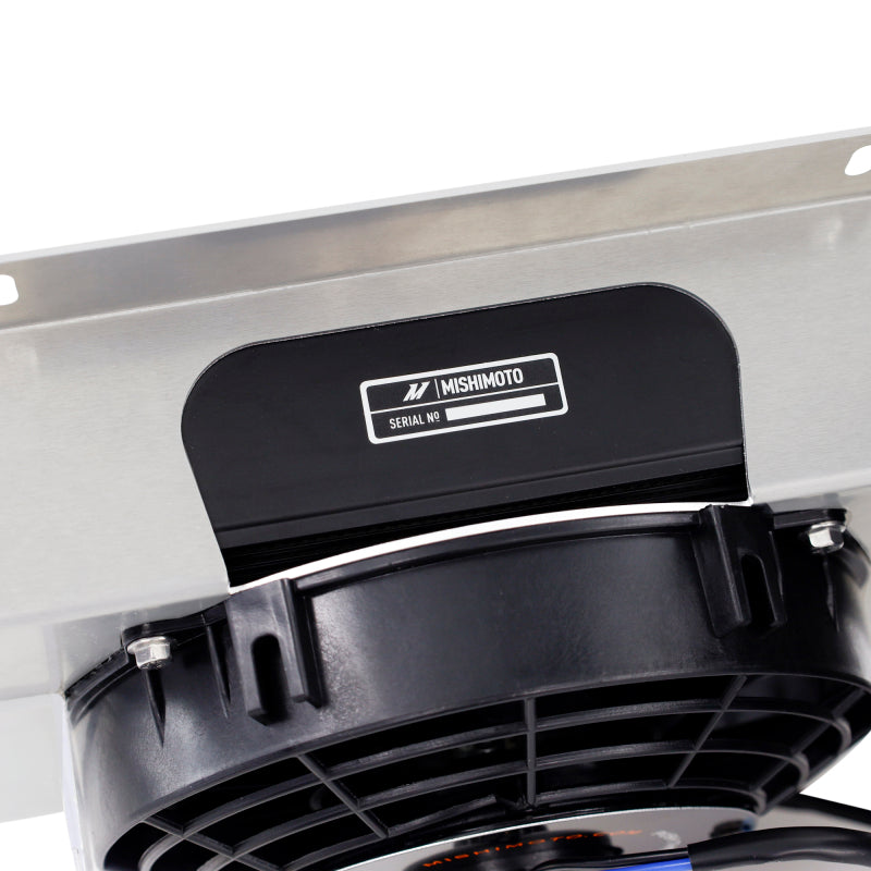 Mishimoto Universal 25-Row Oil Cooler Kit with 8-Inch Fan and Aluminum Shroud for Enhanced Engine Cooling