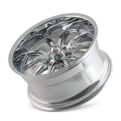 Ridler Wheels Ridler 650 18x8 Chrome Wheel with 5x120.65 Bolt Pattern and 0mm Offset