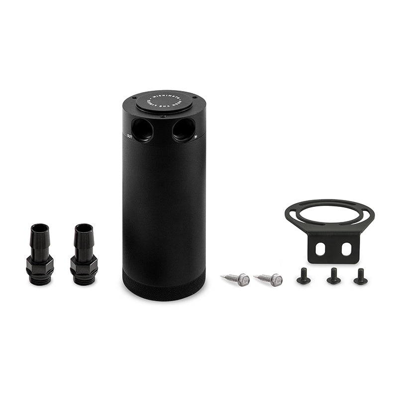 Mishimoto 2-Port XL Baffled Oil Catch Can - Black, Part Number MMBCC-CBTWO-XLBK