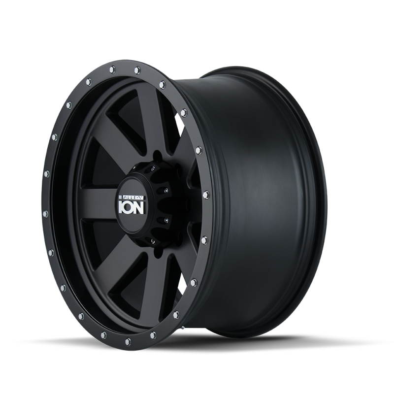 ION Wheels Type 134 18x10 Matte Gunmetal and Black Beadlock Wheel with 5x139.7 Bolt Pattern and -19mm Offset