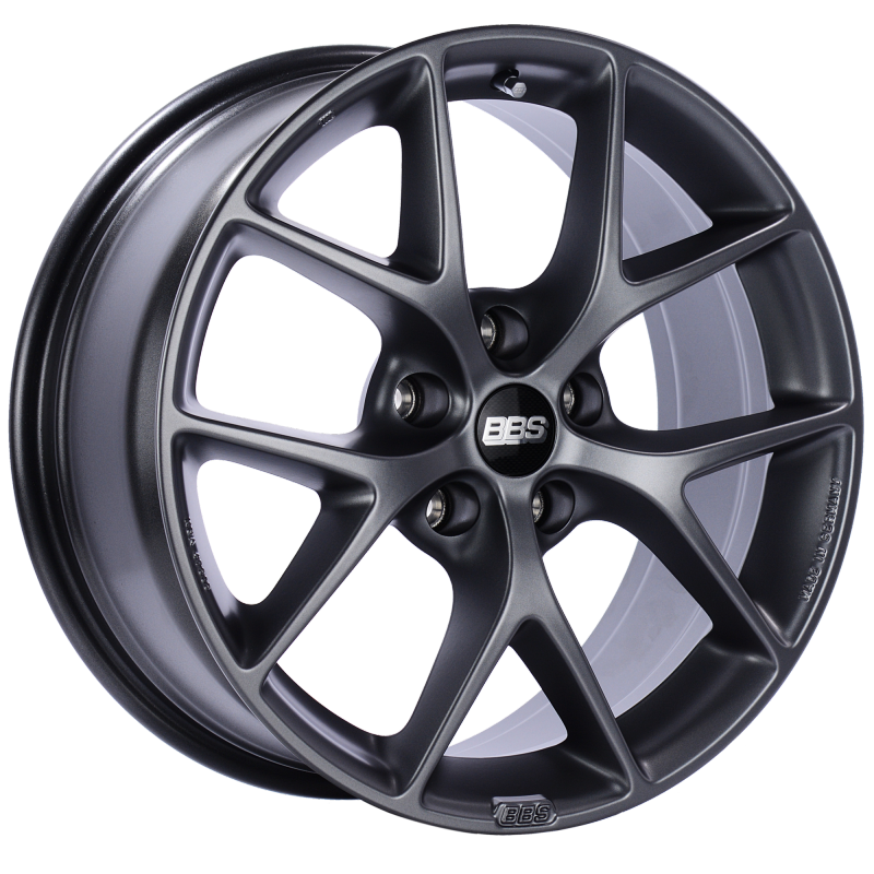 BBS SR 19x8.5 Satin Grey Wheel with 5x112 Bolt Pattern and +46 Offset