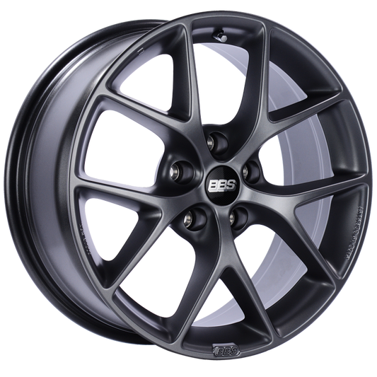 BBS SR 19x8.5 Satin Grey Wheel with 5x112 Bolt Pattern and +46 Offset