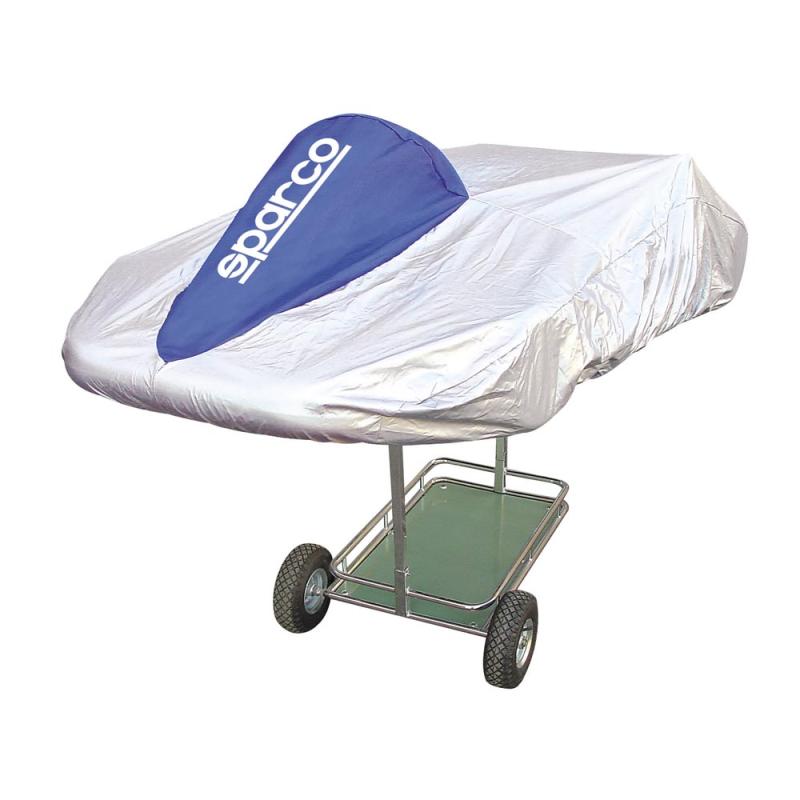 Sparco Kart Cover Silver and Blue - Part Number 02712A