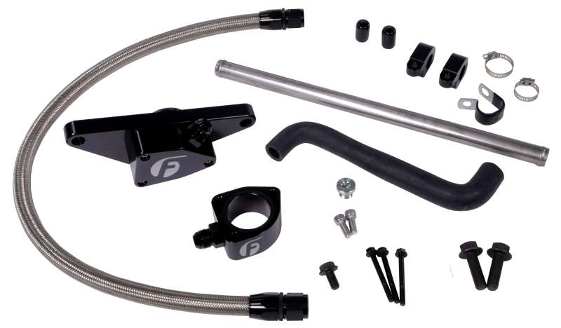 Fleece Performance 03-05 Auto Trans Cummins Coolant Bypass Kit with Stainless Steel Braided Line