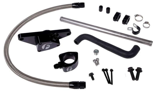 Fleece Performance 03-05 Auto Trans Cummins Coolant Bypass Kit with Stainless Steel Braided Line