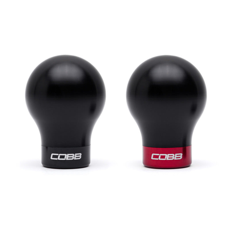 COBB Subaru 6-Speed Weighted Shift Knob - Black with Red and Black Collars