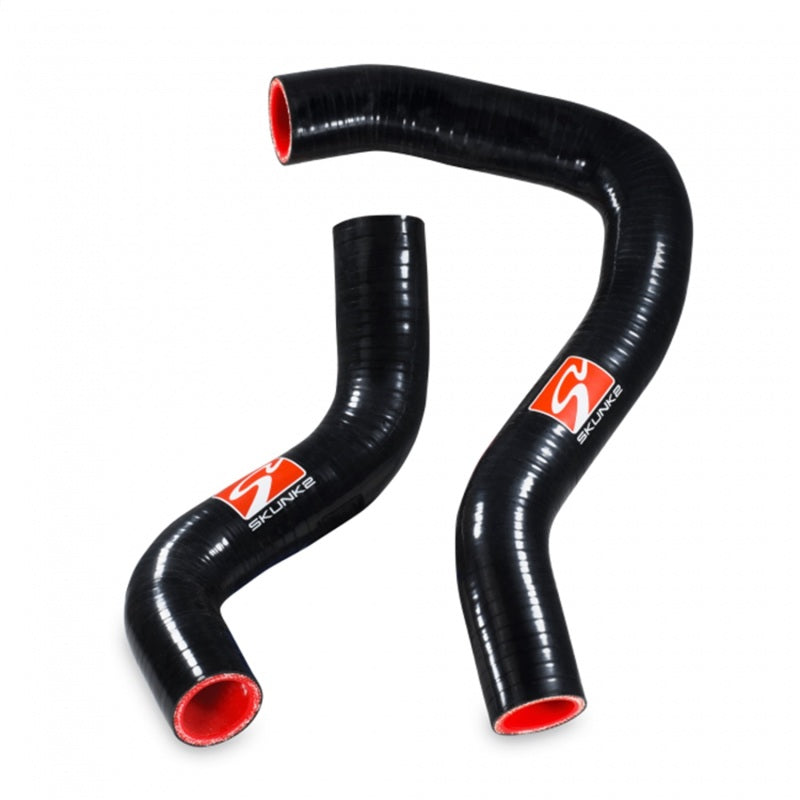 Skunk2 Racing Silicone Radiator Hose Kit for Honda Civic 2002-2005 - Upper and Lower Hoses, Black and Red Finish