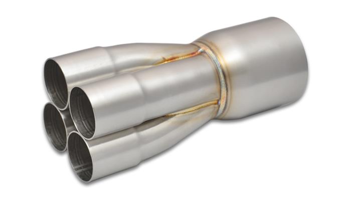 Vibrant Performance 4-1 Stainless Steel Merge Collectors - 1-3/4 inch Inlet Slipover with 3 inch Outlet OD