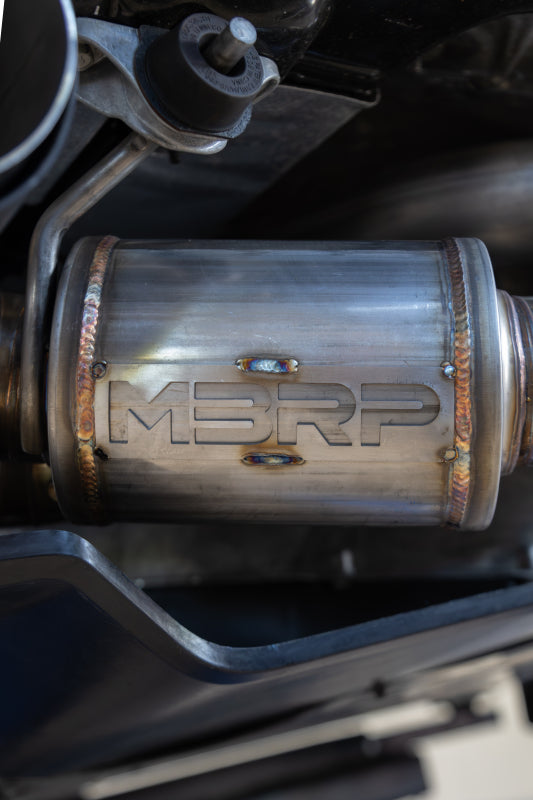 MBRP Armor Pro Series 3-inch Active Cat Back Exhaust System with Quad Carbon Fiber Tips for Chevrolet Corvette C8 (2020-2025)