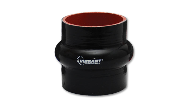 Vibrant 1 inch ID x 3 inch Length Black 4-Ply Aramid Reinforced Silicone Hump Hose Coupler