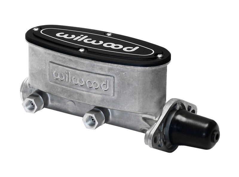 Wilwood High Volume Tandem Master Cylinder - 1 1/8 Inch Bore, Aluminum, Black E-Coat Finish