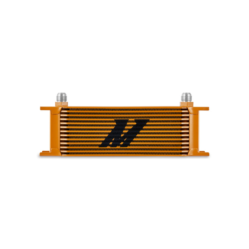 Mishimoto Universal 13-Row Oil Cooler Gold - High-Performance Engine Oil Temperature Regulation