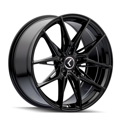 Kraze KR196 Evolve 20x9 Gloss Black Wheel with 5x114.3 Bolt Pattern and +35mm Offset
