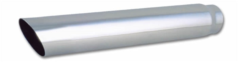 Vibrant 4-inch Round Stainless Steel Truck/SUV Exhaust Tip - Single Wall Angle Cut, 20 inches Long