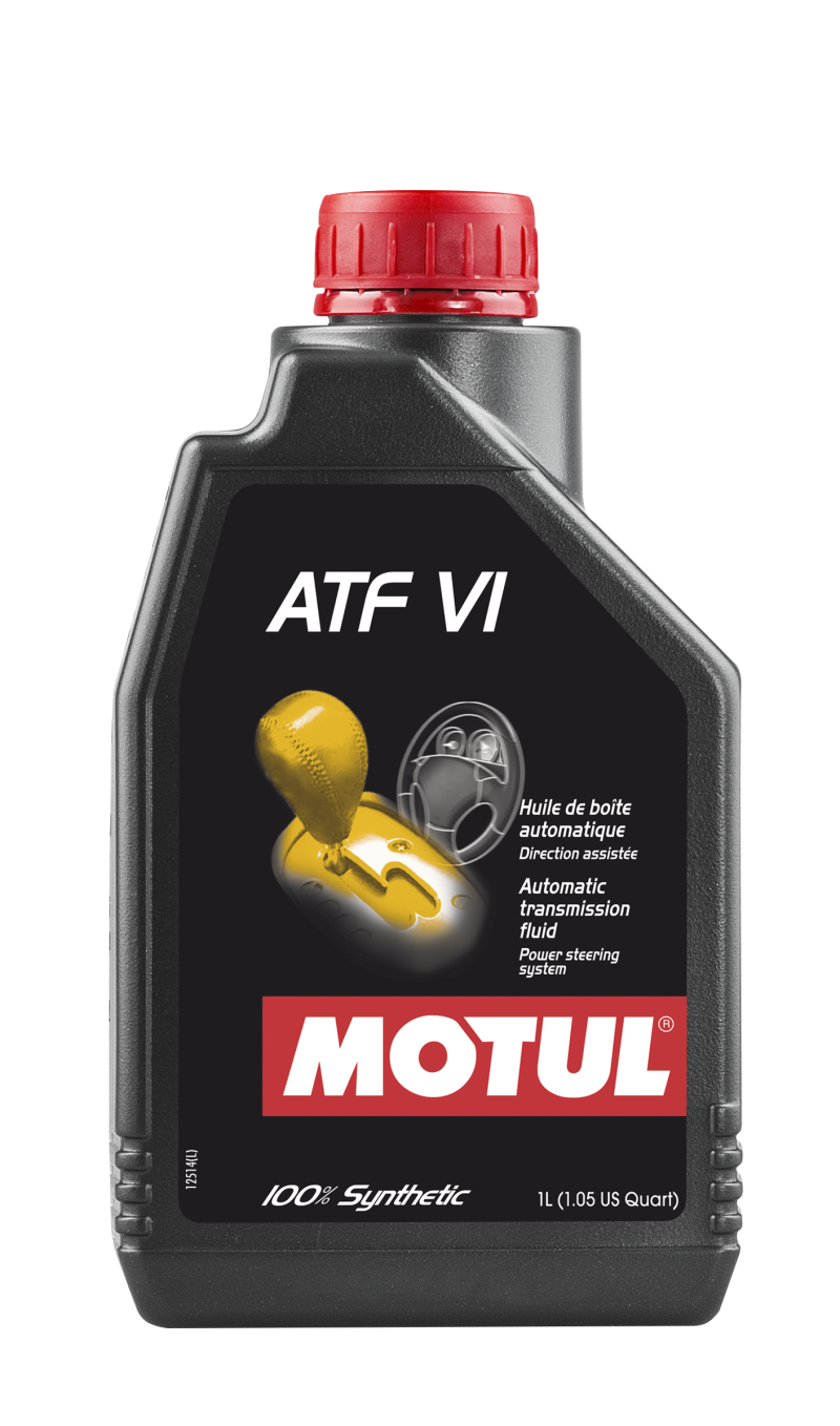 Motul 1L Transmission Fluid ATF VI – 100% Synthetic Low Viscosity Fluid for Automatic Transmissions