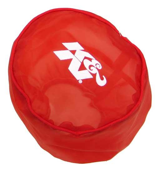 K&N Engineering Red Drycharger Round Tapered Air Filter Wrap – Water-Resistant Cover for Air Filters and Flame Arrestors