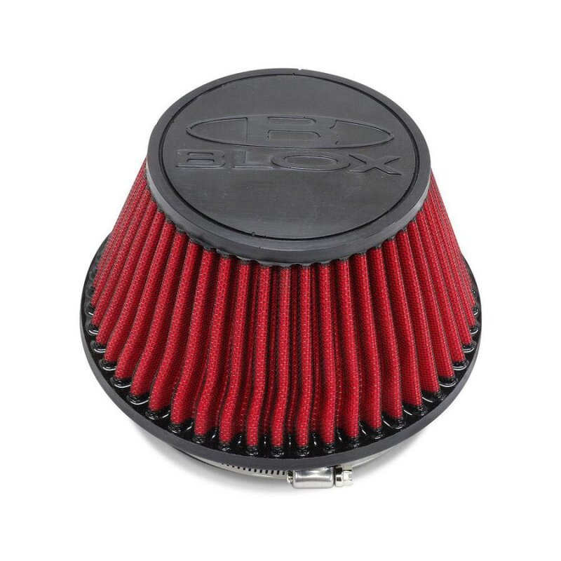BLOX Racing Shorty Performance 5-inch Air Filter with 4-inch Velocity Stack and Coupler Kit