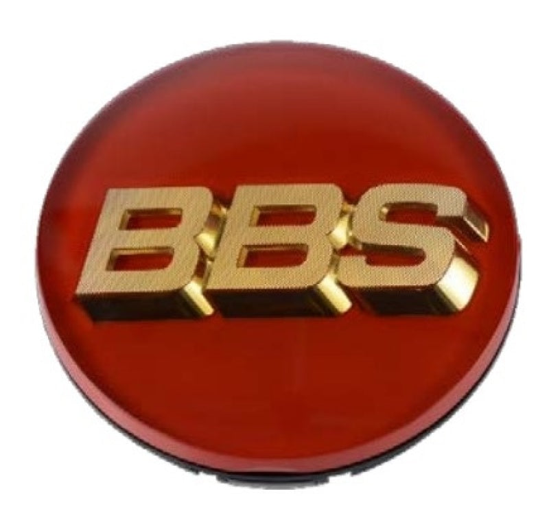 BBS Center Cap 70.6mm Red and Gold with 3-Tab Design – Part Number 56.24.099