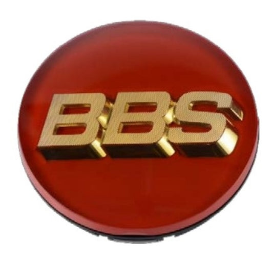 BBS Center Cap 70.6mm Red and Gold with 3-Tab Design – Part Number 56.24.099