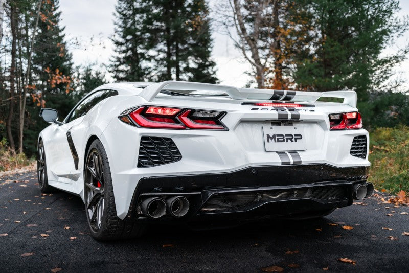 MBRP Armor Pro Series Cat Back Exhaust System for Chevrolet Corvette C8 with Carbon Fiber Tips – Part S70423CF