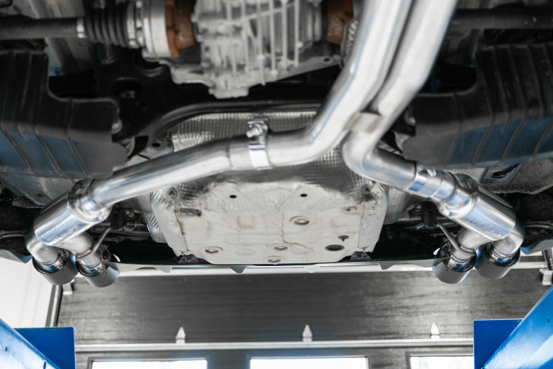MBRP Armor Pro Series T304 Stainless Steel 2.5-inch Cat-Back Exhaust System for Audi S4 and S5 with Quad Carbon Fiber Tips