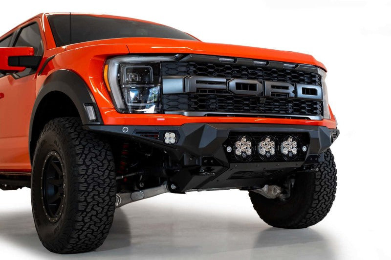 Addictive Desert Designs Ford Raptor Bomber Front Bumper with Baja Designs LP6 Mounts – 2021+ F-150