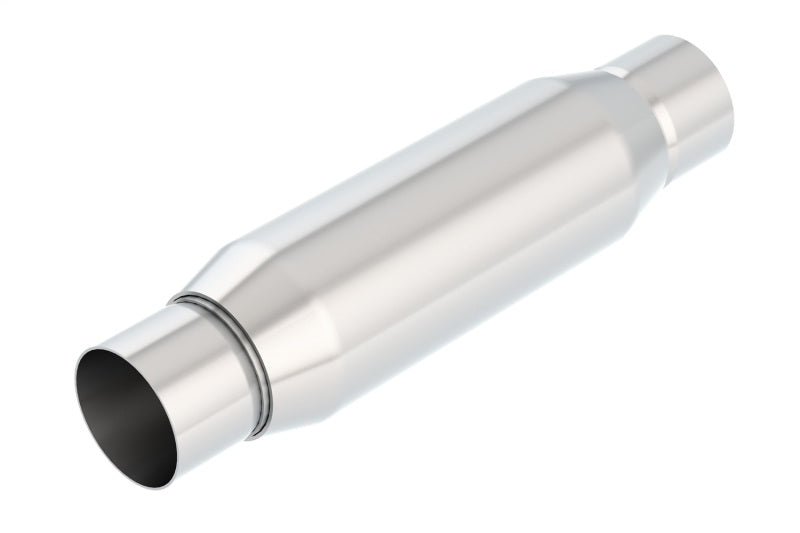 Borla CrateMuffler Resonator 2.5-inch Center Inlet/Outlet, 3.5-inch Round x 10-inch Body - Universal Stainless Steel Resonator