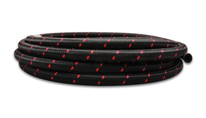 Vibrant -10 AN Nylon Braided Flex Hose 5ft Roll with Reinforced Synthetic Rubber Inner Liner