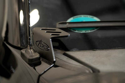 Addictive Desert Designs Ditch Light Brackets for 2015-2020 Ford F-150 and Raptor — Black Powder Coated Steel Mounts