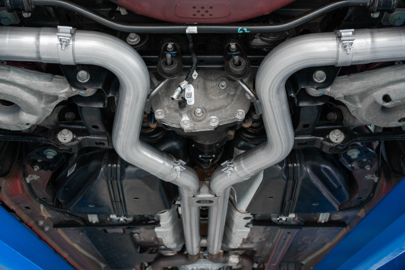 MBRP Armor Pro Series Cat-Back Exhaust System for 2018-2022 Ford Mustang GT with Dual Rear Exit and 4-inch Quad Carbon Fiber Tips