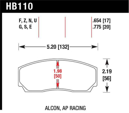 Hawk AP CP5200 Caliper HPS Street Brake Pads