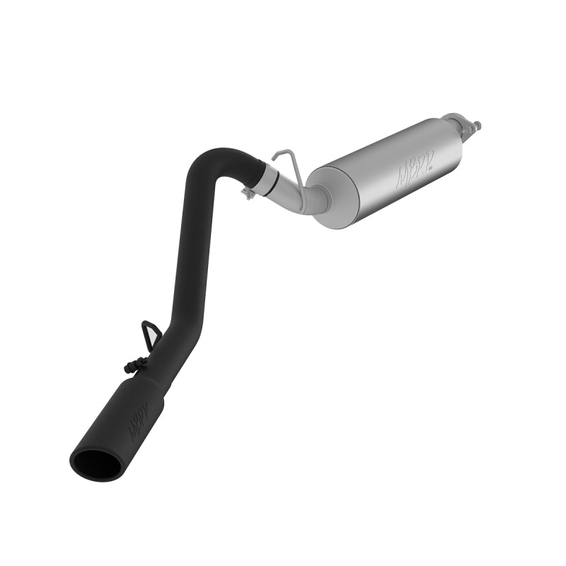 MBRP Armor BLK Series Cat Back Exhaust System for 2002-2006 Jeep Wrangler 2.5L & 4.0L - Single Side Exit, Black Powder Coated
