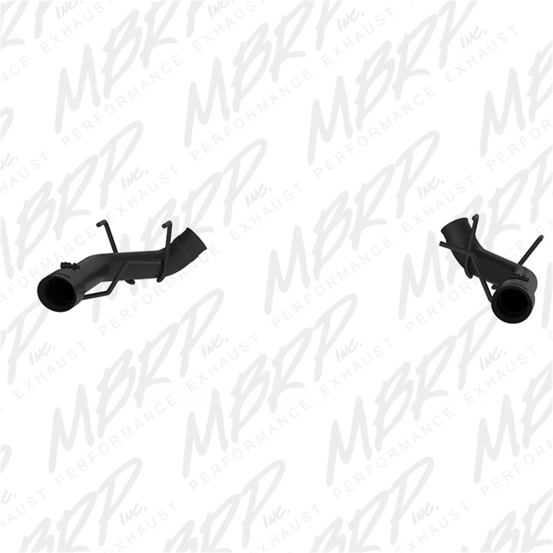 MBRP Armor BLK Series 3-Inch Dual Axle Back Exhaust System for Ford Mustang (2011-2014) with Black Coated Finish