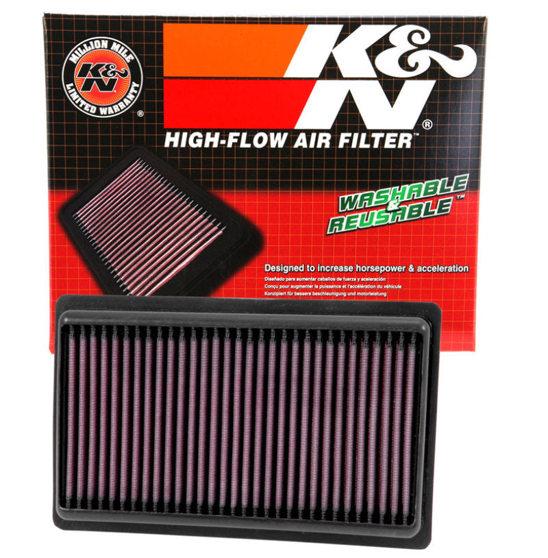 K&N Engineering Replacement Panel Air Filter for 2014-2015 Infiniti Q50 3.5L/3.7L V6 (Part Number 33-5014)