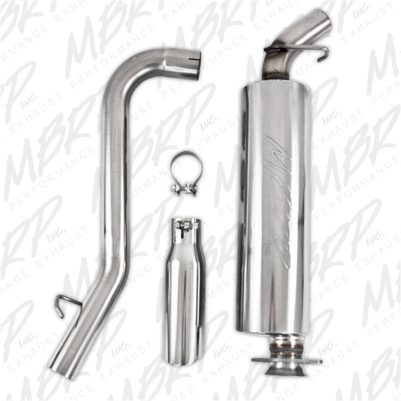 MBRP Armor Plus Series Cat Back Exhaust System for Jeep Wrangler 2002-2006 2.5L & 4.0L, Single Side Exit