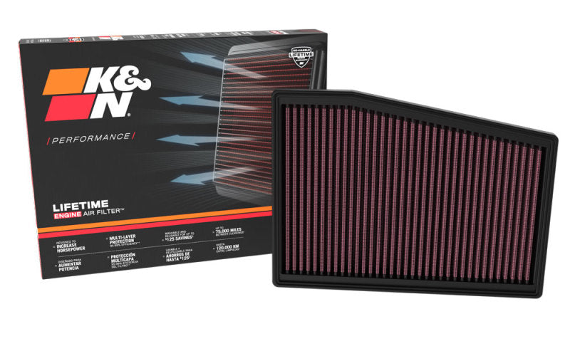 K&N 22-23 Cadillac CT5 V8-6.4L Replacement Air Filter by K&N Engineering Part 33-5128