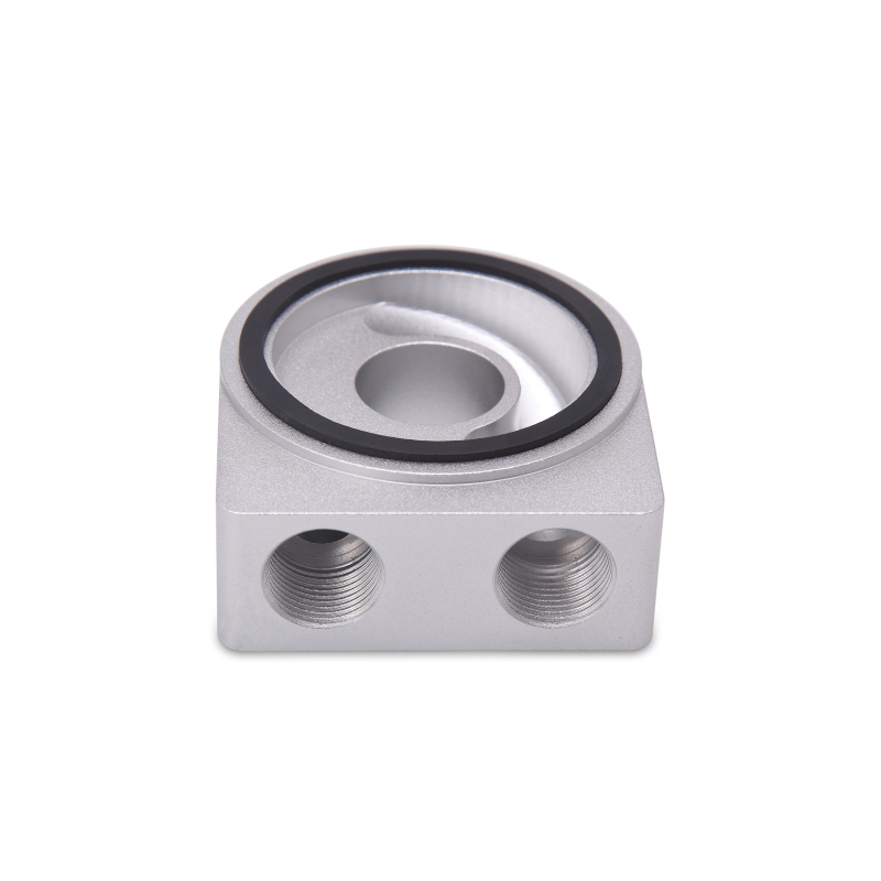 Mishimoto M22 Oil Sandwich Plate - High-Flow Aluminum Oil Cooler Adapter for Automotive Applications