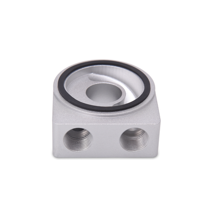 Mishimoto M22 Oil Sandwich Plate - High-Flow Aluminum Oil Cooler Adapter for Automotive Applications