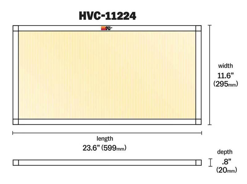 K&N HVAC Filter 12 x 24 x 1 Part HVC-11224 – Washable and Reusable Synthetic Pleated Air Filter for Home HVAC Systems