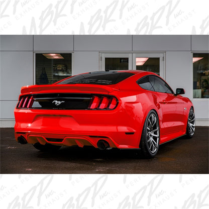 MBRP Armor BLK Series Cat Back Exhaust System for 2015-2017 Ford Mustang GT with Dual Split Rear Exit and 4.5-Inch Tips - Black Coated