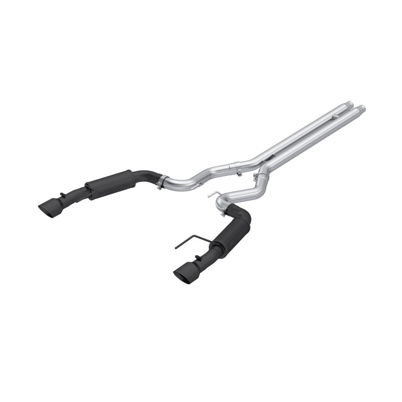 MBRP Armor BLK Series 3-Inch Dual Split Cat-Back Exhaust System for 2024-2025 Ford Mustang GT S650