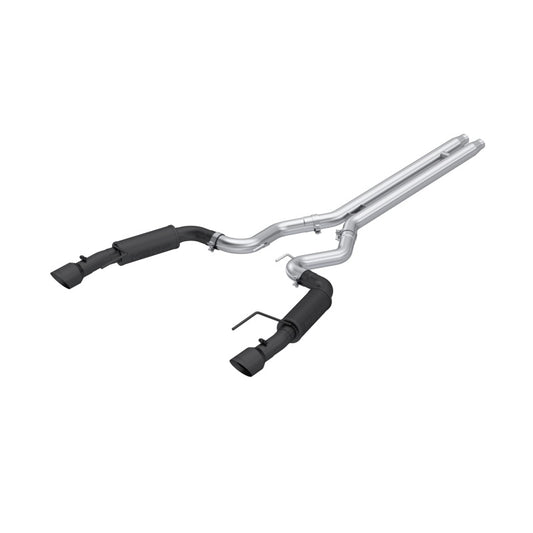 MBRP Armor BLK Series 3-Inch Dual Split Cat-Back Exhaust System for 2024-2025 Ford Mustang GT S650
