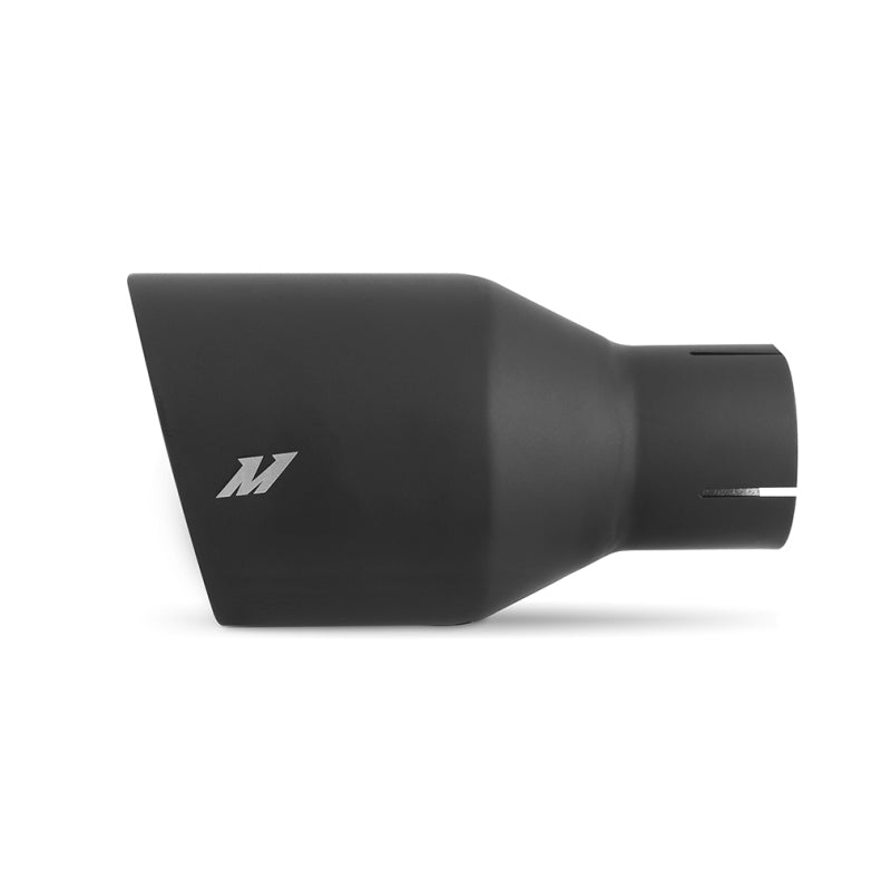 Mishimoto Clamp-on Double Wall Exhaust Tip 2.5 Inch Inlet Slash Cut - Matte Black or Polished Finish