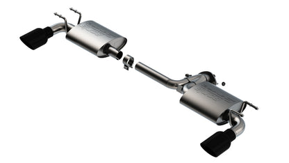 Borla 11970BC Axle-Back Exhaust System for Mazda 3 Hatchback 2019-2024 with Black Chrome Tips
